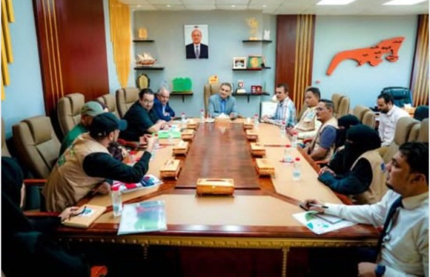 وزير الدولة محافظ العاصمة عدن  يدعو  إلى تعزيز العمل المشترك بين الجهات الحكومية والمنظمات المدنية والدولية..