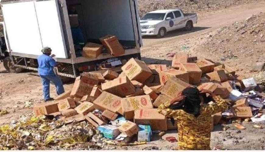 إتلاف  4 أطنان من المواد الغذائية الفاسدة في مديرية المنصورة بالعاصمة عدن...