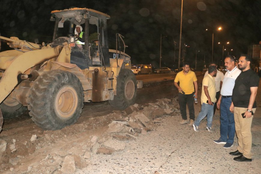 المهندس حسين العقربي يدشن أعمال مشروع إعادة تأهيل شارع كورنيش الفنان المرشدي بالمنصورة في عدن 