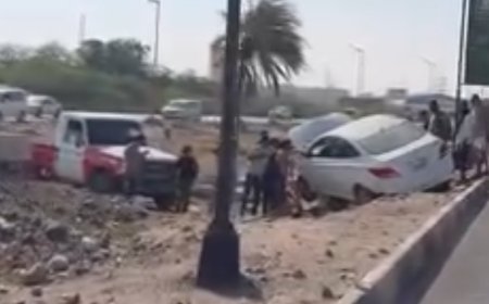عاجل: السرعة الجنونية تتسبب بحادث مروري جديد على خط إنماء في البريقة بعدن