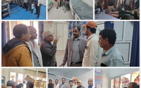 المدير العام الشاعري يزور مستشفى السلام ويتفقد أقسام المستشفى-وعود بتشغيل العمليات الجراحية قريباً بمدينة قعطبة