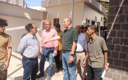 باخبيرة وعواس ينفذان نزولًا ميدانيًا لمعالجة مشكلة طفح مياه الصرف الصحي في القرية الروسية بخورمكسر...