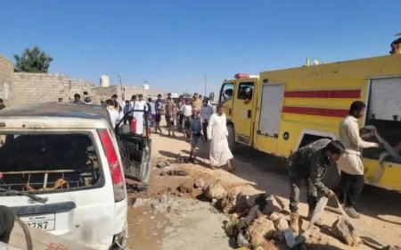 مأساة تهز مأرب… حريق يلتهم باص في الجفينة العليا ويودي بحياة طفلين شقيقين