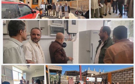 المدير العام بكر الشاعري يتفقد آخر مراحل الترميم والتأثيث في مركز الطوارئ التوليدية بمدينة قعطبة