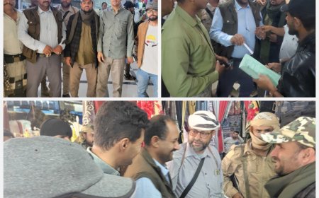 مدير عام قعطبة بكر الشاعري ومدير الأشغال أيمن يدشنان نزولاً ميدانياً على المحلات غير المرخصة في مدينة قعطبة