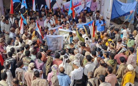 مسيرة حاشدة في المسيمير وتعلن دعم أبناء الحواشب لخيار الدولة الجنوبية...