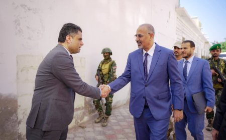 الرئيس القائد عيدروس الزُبيدي يتفقد سير العمل بوزارة الإعلام والثقافة والسياحة