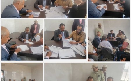 المدير العام بكر الشاعري يوقع مذكرة تفاهم مع منظمة أكتد لتنفيذ وتأهيل مشروع مياه قعطبة العام