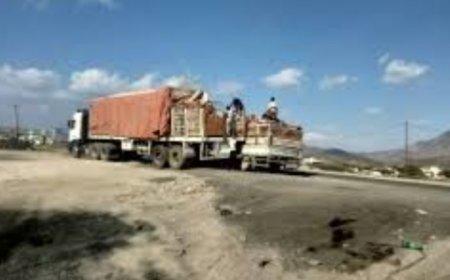 ضبط الحمولات الزائدة لحماية الطرق في منطقة العند محافظة لحج ...