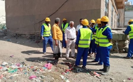 القاضي يناقش الوضع الصحي والبيئي في حيس بهدف وضع حلول مستدامة.....