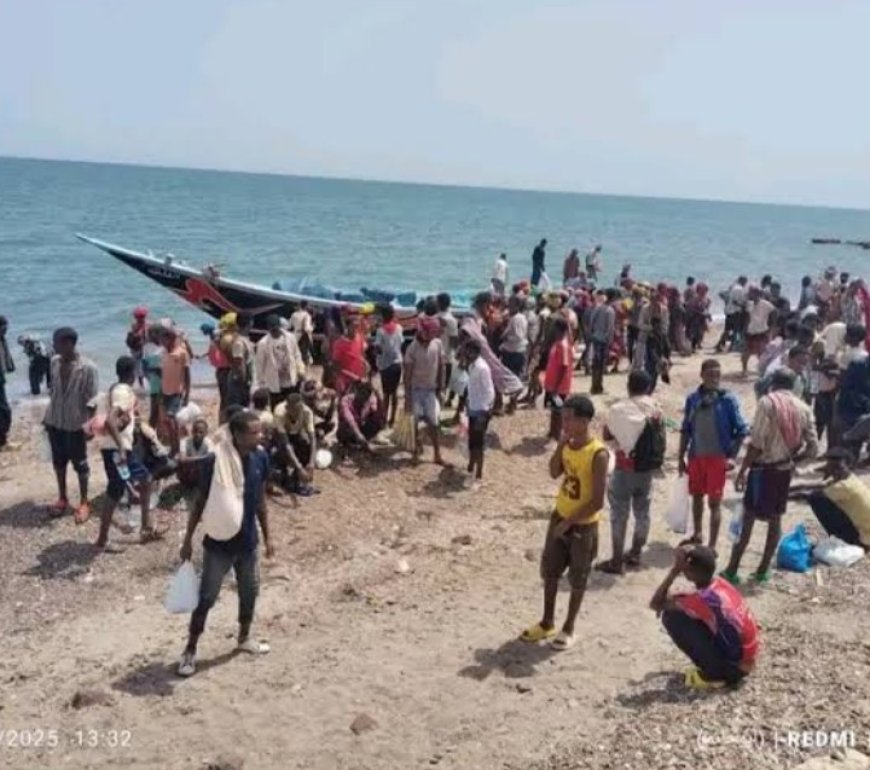 شرطة شبوة : إنزال 180 مهاجرًا إثيوبيًا على ساحل رضوم....