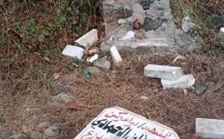 اعتداء آثم على ضريح الشهيد القائد عدنان الحمادي يثير غضباً واسعاً ومطالبات بمحاسبة الجناة