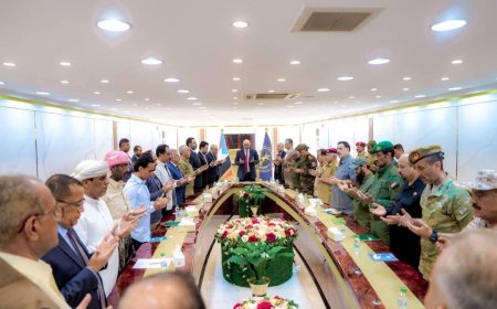 جدّدت إشادتها بالجهود التي تقودها السعودية للإعداد لعقد مؤتمر حوار جنوبي شامل..هيئة رئاسة المجلس الانتقالي الجنوبي تقف على مستجدات الأوضاع المأساوية بمحافظتي حضرموت والمهرة