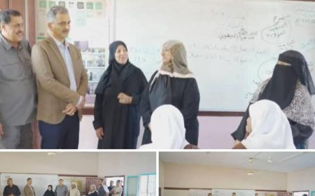 المحافظ لملس ومدير الامن الشعيبي يتفقدان سير العملية التعليمية في عدن مع انطلاق الفصل الدراسي الثاني