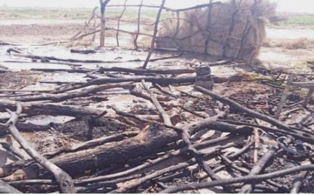 دون أية إصابات بشرية حريق يلتهم منزل نازح في الخوخة ....