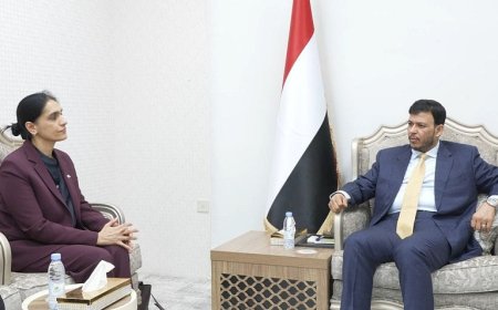 عضو مجلس القيادة الدكتور عبدالله العليمي يبحث مع السفيرة البريطانية مستجدات الأوضاع ومسار الاستقرار في اليمن...