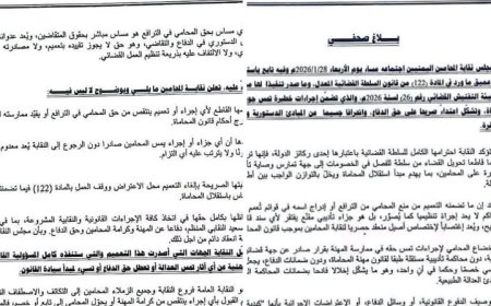 نقابة المحامين اليمنيين تدعو إلى إلغاء العمل بالتعميم الحو...ثي محل الاعتراض،...