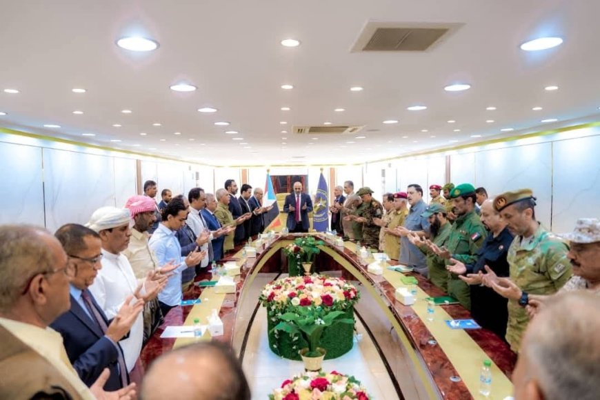 جدّدت إشادتها بالجهود التي تقودها السعودية للإعداد لعقد مؤتمر حوار جنوبي شامل..هيئة رئاسة المجلس الانتقالي الجنوبي تقف على مستجدات الأوضاع المأساوية بمحافظتي حضرموت والمهرة