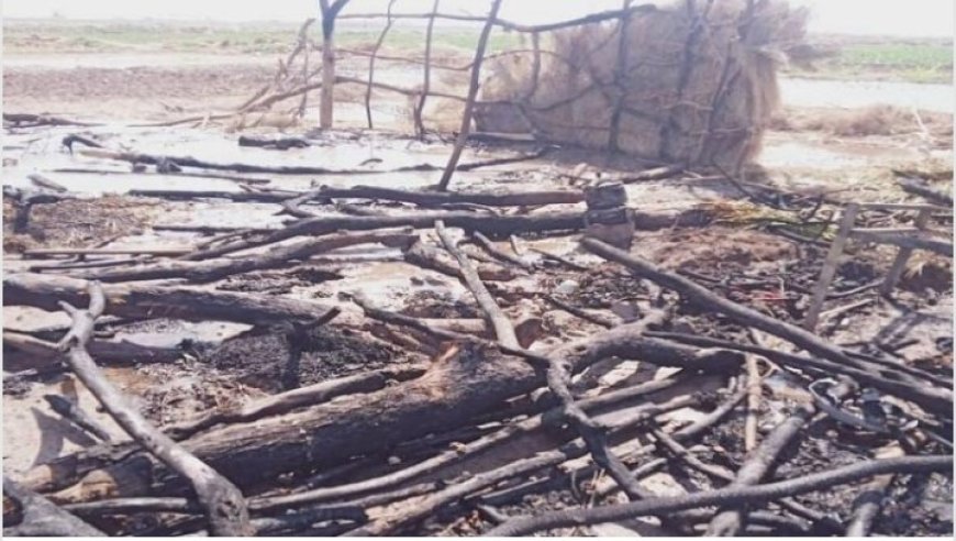 دون أية إصابات بشرية حريق يلتهم منزل نازح في الخوخة ....