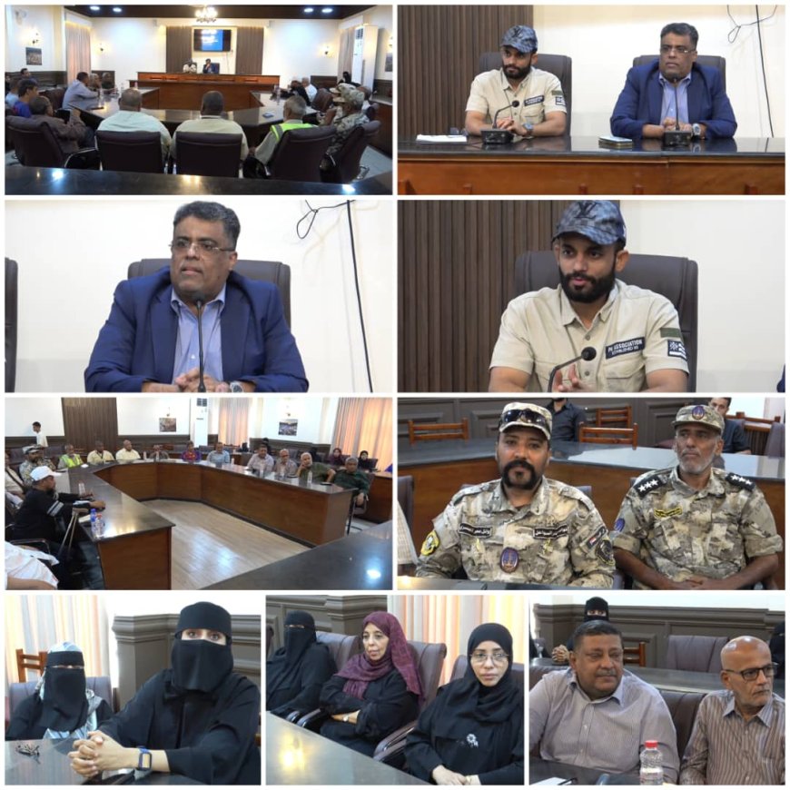 وكيل أول محافظة عدن يناقش الأوضاع الخدمية بمديرية صيره 