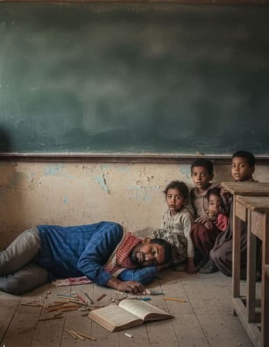 وسط أوضاع معيشية صعبة..وفاة معلم أثناء أداء واجبه الوطني في إب 