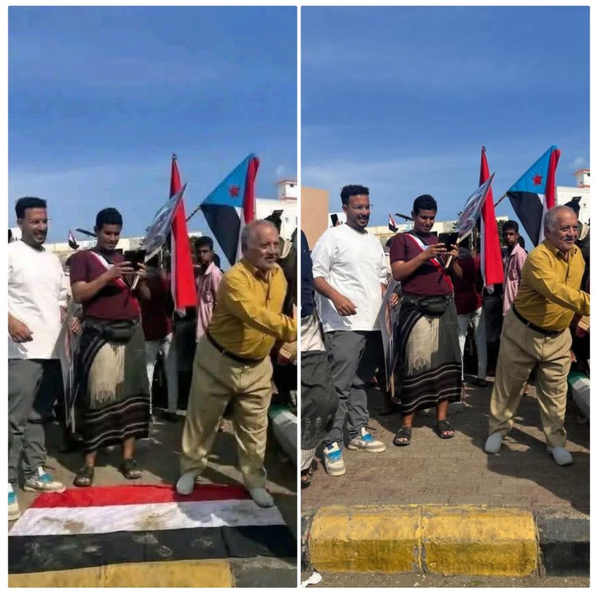 نجل نقيب الصحفيين والإعلاميين الجنوبيين ينفي صورة مفبركة له يدوس علم اليمن  ويؤكد: نضال الجنوب أخلاقي ولا يُدنّس الرموز