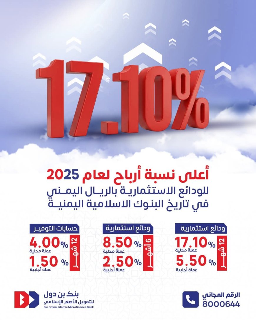 بنك بن دول يطلق رسالة ادخارية جديدة: استثمار آمن بعوائد أفضل ونمو مستدام
