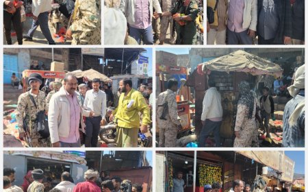 مدير عام قعطبة بكر الشاعري ينفذ حملة لإزالة الأكشاك والمحلات المخالفة بمدينة قعطبة