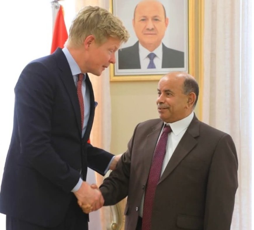 عضو الرئاسي محافظ حضرموت يلتقي هانس غروندبرغ. في الرياض ..