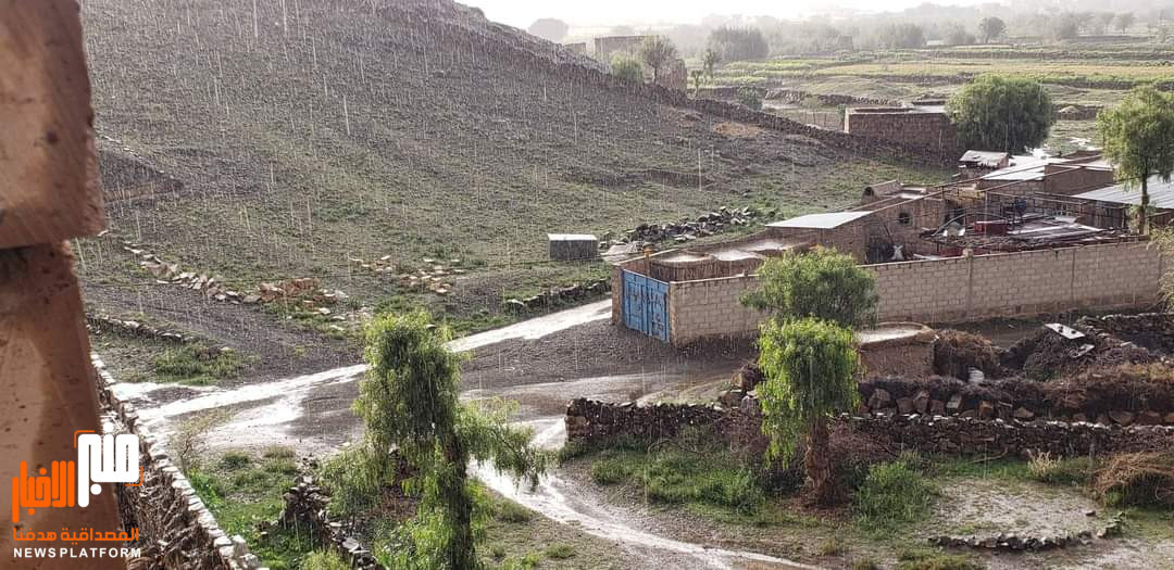 أمطار تشهدها خولان الطيال في صنعاء(صورة)