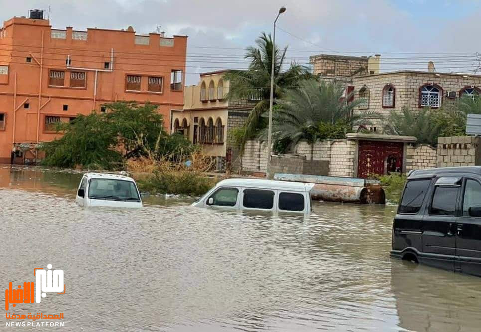 أضرار كبيرة خلفتها الأمطار  بالشحر في حضرموت (صورة)