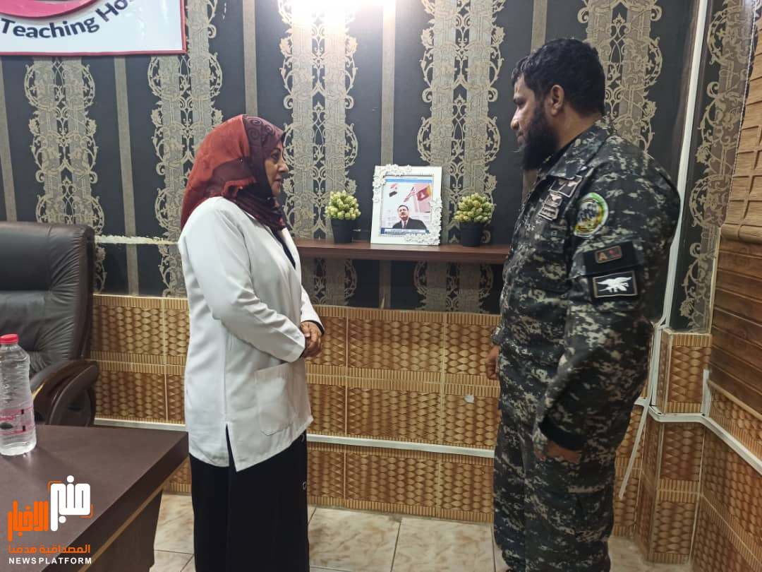 قائد قوات حرس المنشآت يزور مستشفى الصداقة بالعاصمة عدن